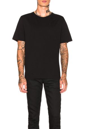 Saint Laurent Embroidered Script Tee in Black. - size M (also in L,S) Saint Laurent Embroidered Script Tee in Black. - size M (also in L,S)
