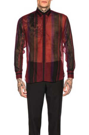 Saint Laurent Long Sleeve Shirt in Red,Stripes,Purple. - size 42 (also in 38,39,41) Saint Laurent Long Sleeve Shirt in Red,Stripes,Purple. - size 42 (also in 38,39,41)