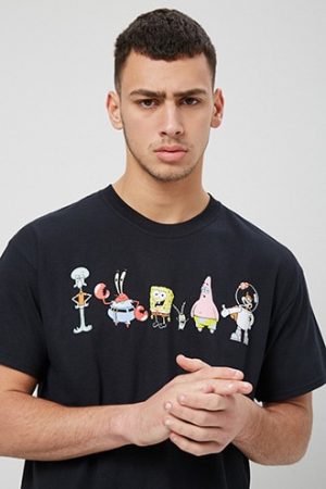 SpongeBob Graphic Tee at Forever 21 Black/multi SpongeBob Graphic Tee at Forever 21 Black/multi