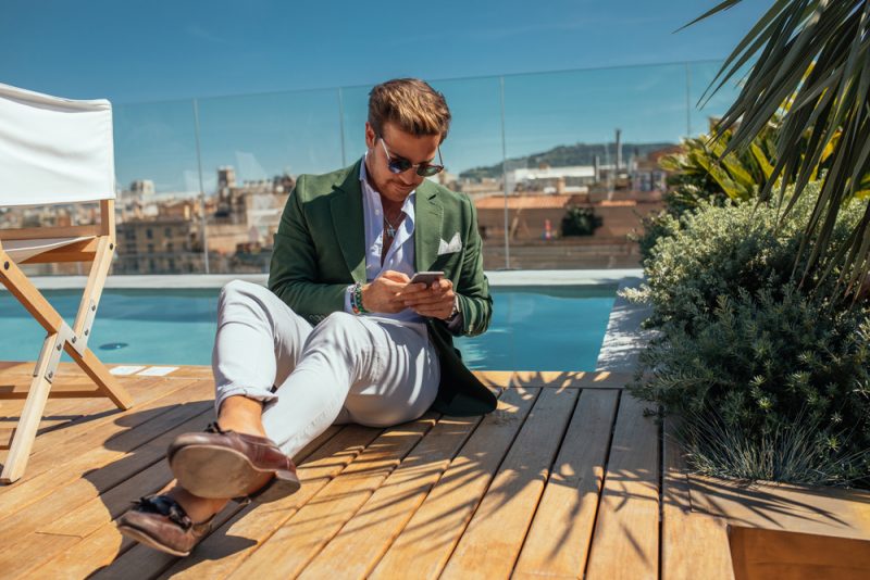 Stylish Man Poolside