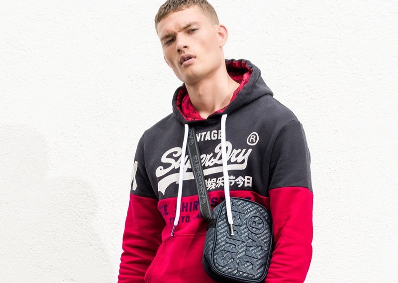 Model William Los fronts Superdry's spring-summer 2019 outing.