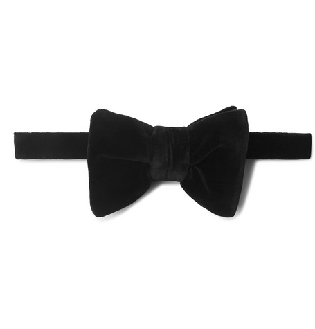 TOM FORD – Pre-Tied Cotton-Velvet Bow Tie – Men – Black | The Fashionisto