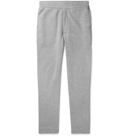 The Row – LA Slim-Fit Fleece-Back Cotton-Jersey Sweatpants – Men – Gray ...