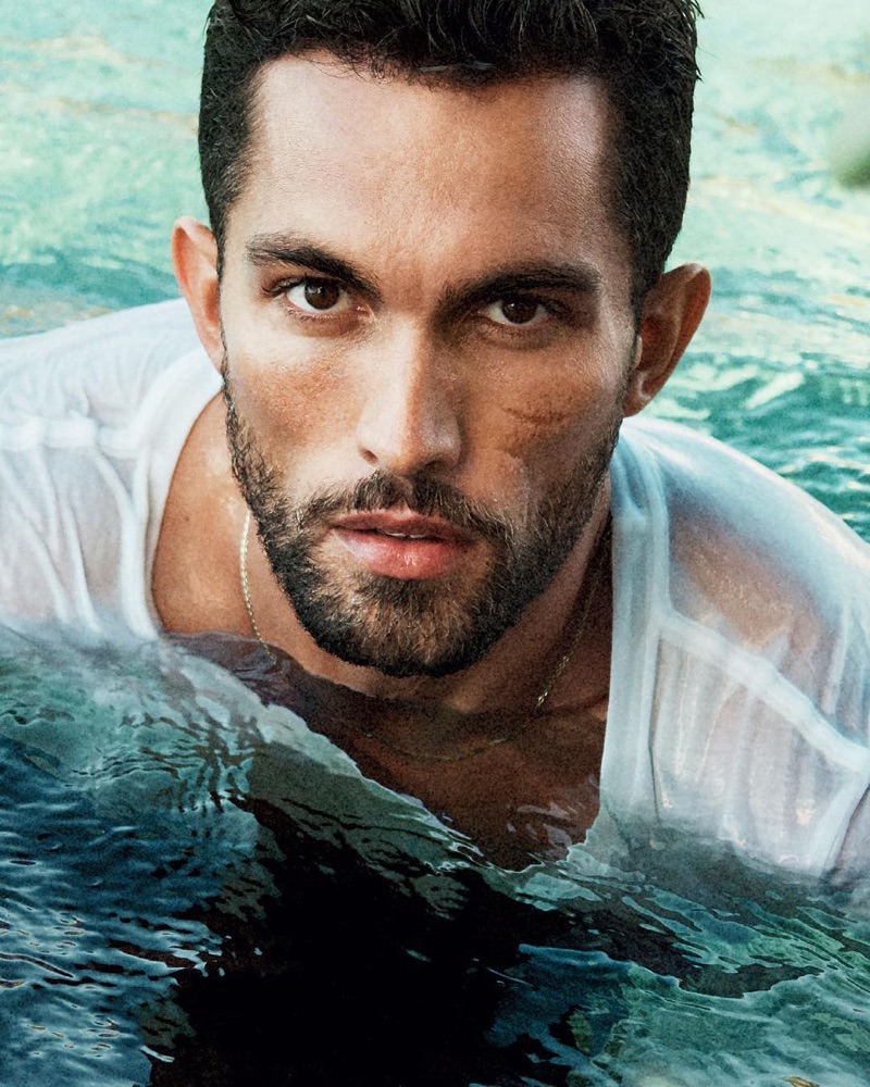 Danish model Tobias Sorensen is the face of the fragrance Davidoff Run Wild.