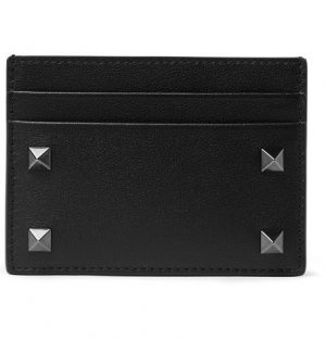Valentino - Valentino Garavani Rockstud Leather Cardholder - Men - Black Valentino - Valentino Garavani Rockstud Leather Cardholder - Men - Black