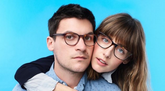 Warby Parker Ramps Up for Summer with New Styles Miles Garber poses with his girlfriend Julliete. Miles sports Warby Parker's Percey glasses, while Julliete dons the label's Yardley style.