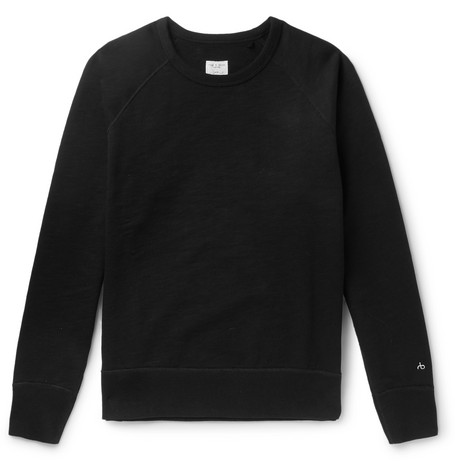 rag & bone – Loopback Cotton-Jersey Sweatshirt – Men – Black | The ...