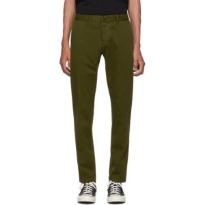 AMI Alexandre Mattiussi Khaki Chino Trousers AMI Alexandre Mattiussi Khaki Chino Trousers