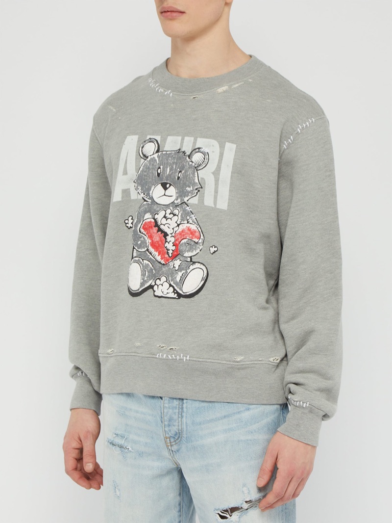 AMIRI Teddy Repair Cotton Sweatshirt