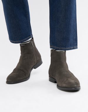 ASOS DESIGN chelsea boots in gray suede with black sole - Gray ASOS DESIGN chelsea boots in gray suede with black sole - Gray