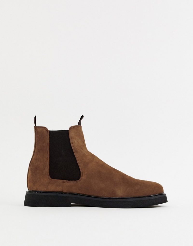 dark tan chelsea boots