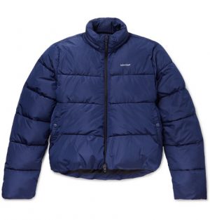 Balenciaga - Oversized Quilted Shell Hooded Jacket - Men - Blue Balenciaga - Oversized Quilted Shell Hooded Jacket - Men - Blue