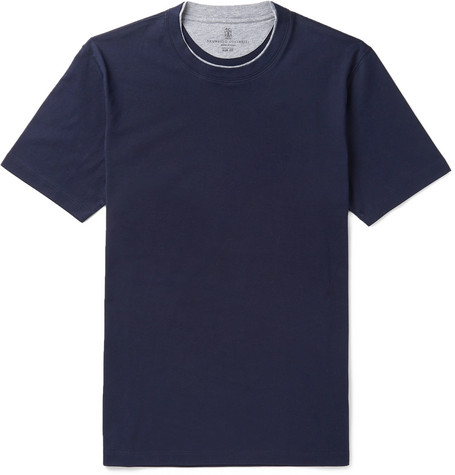 Brunello Cucinelli – Slim-Fit Layered Cotton-Jersey T-Shirt – Men ...
