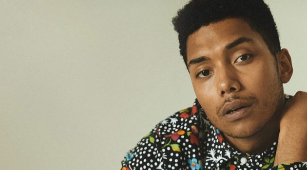 Chance Perdomo Sports Designer Style for VMAN Embracing an all-over print, Chance Perdomo dons an outfit by Versace.