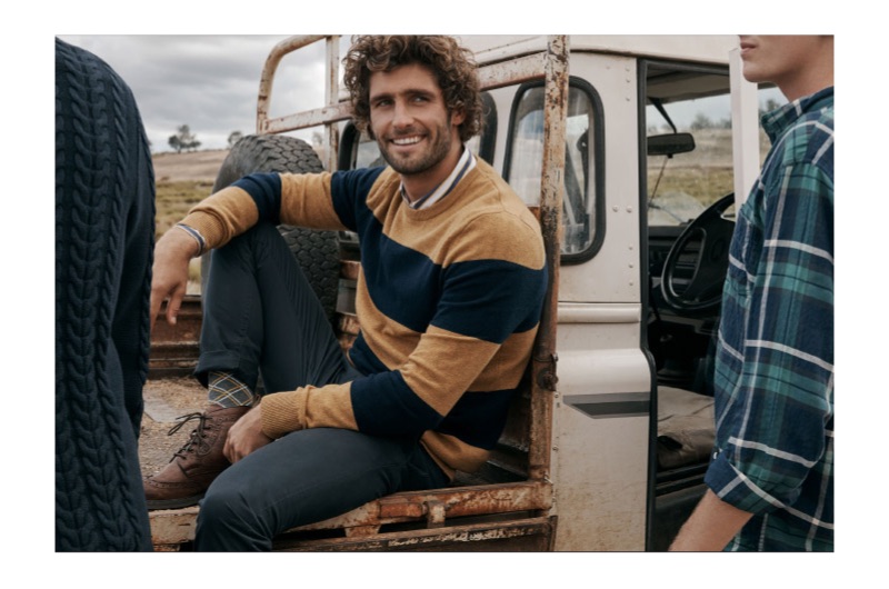 All smiles, Alex Libby connects with Country Road for winter 2019.