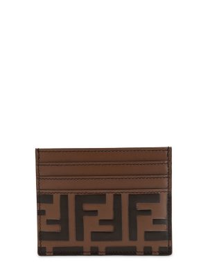Ff Embossed Leather Card Holder Ff Embossed Leather Card Holder