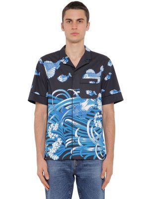 Fish Rain Printed Cotton Poplin Shirt Fish Rain Printed Cotton Poplin Shirt