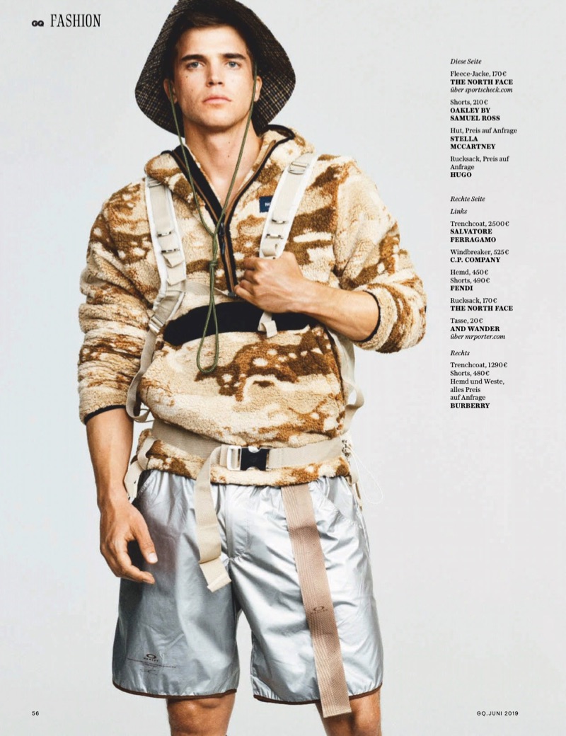 River Viiperi stars in a sporty editorial for GQ Germany.