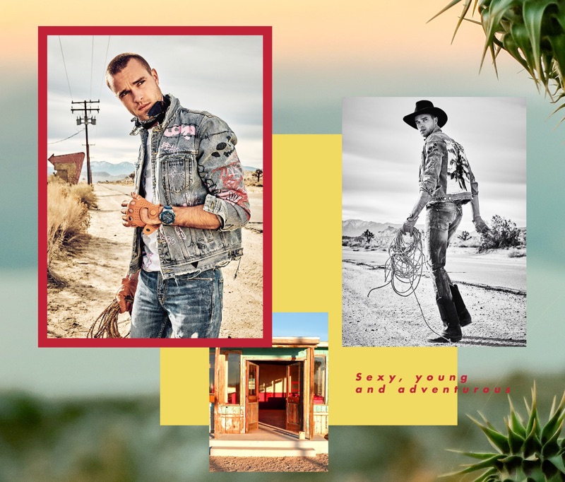 Arsenii Savitckii stars in GUESS' summer 2019 campaign.