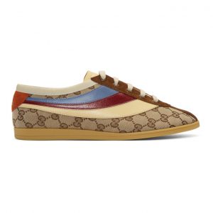Gucci Beige and Brown GG Falacer Sneakers Gucci Beige and Brown GG Falacer Sneakers