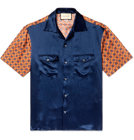 gucci camp collar shirt