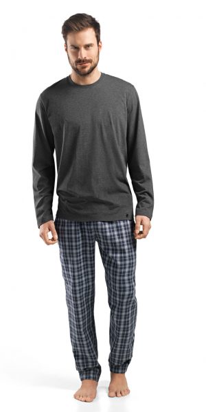 HANRO Night & Day L/SLV Shirt - Enigma Melange L - 75431 HANRO Night & Day L/SLV Shirt - Enigma Melange L - 75431