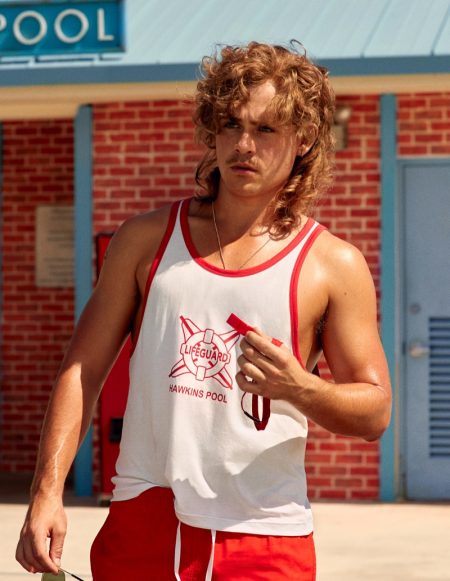 Dacre Montgomery Gears Up for Lifeguard Duty in H&M 'Stranger Things' Campaign