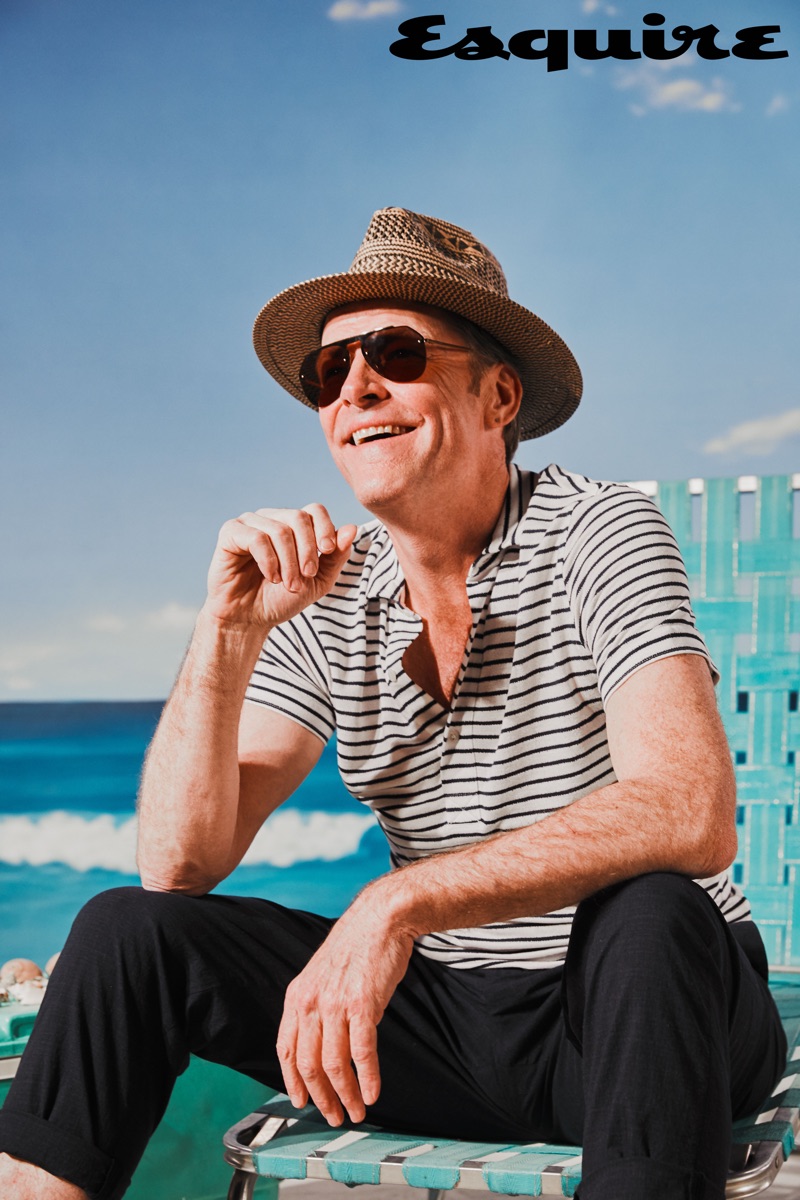 Iain Glen dons a Scotch & Soda hat and Dolce & Gabbana sunglasses with a shirt and trousers by Dondup. » 'Game of Thrones' Actors John Bradley & Iain Glen Embrace Beach Style for Esquire Iain Glen dons a Scotch & Soda hat and Dolce & Gabbana sunglasses with a shirt and trousers by Dondup.