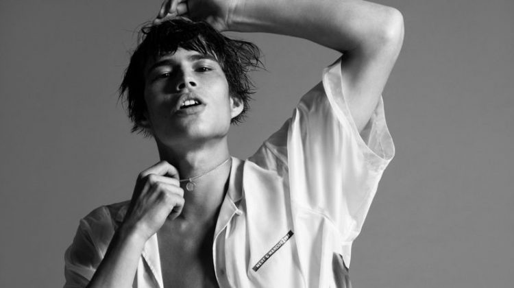 Louis Baines Stars in VMAN Shoot, Rocks Mert & Marcus for Dsquared2