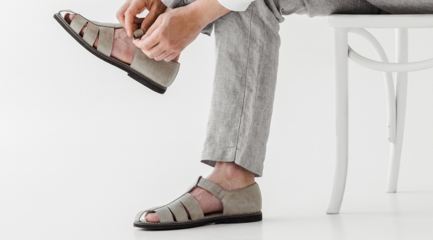 How to Wear Men's Sandals Male Model Smart Style Leather Sandals