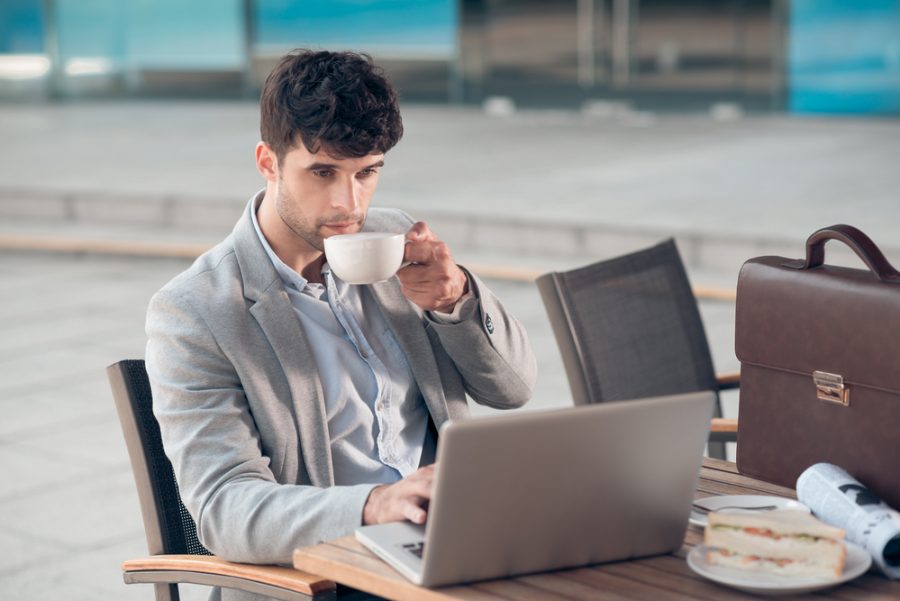 Man Coffee Laptop Briefcase Man Coffee Laptop Briefcase