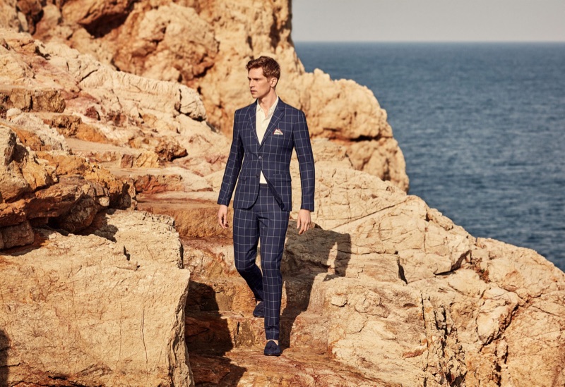 Mango taps Mathias Lauridsen to star in its latest men's tailoring guide.