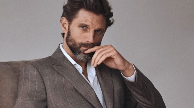 A Personal Matter: RJ Rogenski Models Chic Tailoring for Massimo Dutti RJ Rogenski dons neutral tailoring from Massimo Dutti.