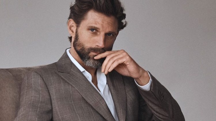 RJ Rogenski dons neutral tailoring from Massimo Dutti.