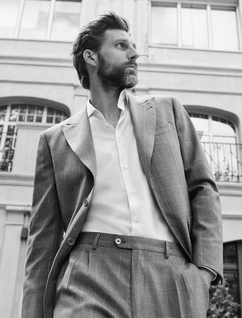 Dressed to impress, RJ Rogenski models Massimo Dutti.