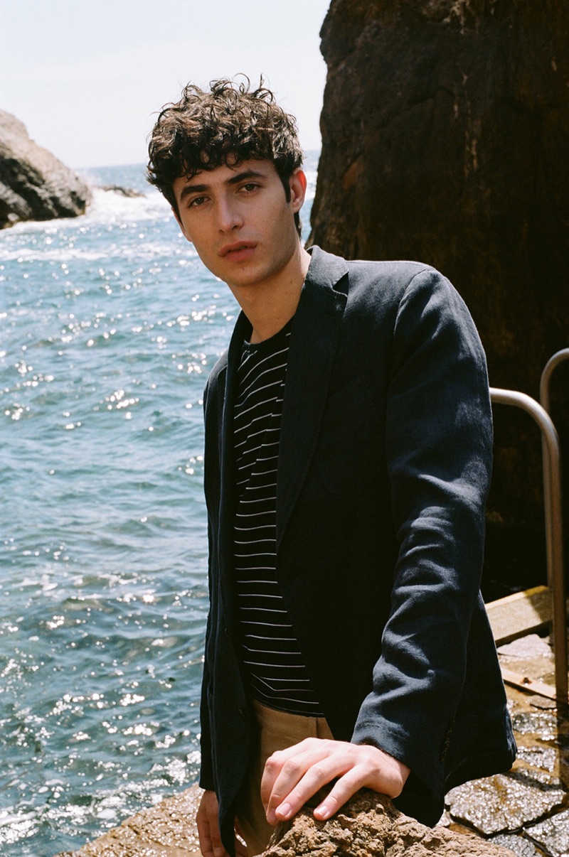 Oscar Kindelan stars in Massimo Dutti's summer 2019 campaign.