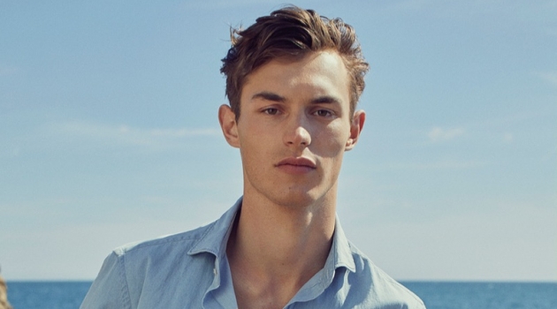 Massimo Dutti Champions Coastal Style for Summer '19 Campaign Front and center, Kit Butler appears in Massimo Dutti's summer 2019 campaign.