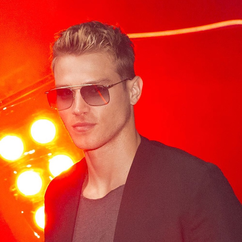 American model Matthew Noszka steals the spotlight as the face of Carrera for spring-summer 2019.