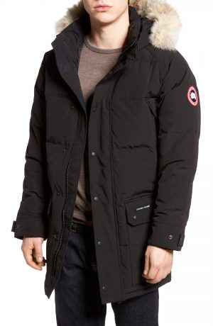 Men's Canada Goose Emory Slim Fit Genuine Coyote Fur Trim Parka, Size X-Large - Black Men's Canada Goose Emory Slim Fit Genuine Coyote Fur Trim Parka, Size X-Large - Black