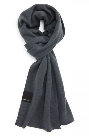 Men's Canada Goose Merino Wool Blend Scarf, Size One Size - Grey Men's Canada Goose Merino Wool Blend Scarf, Size One Size - Grey