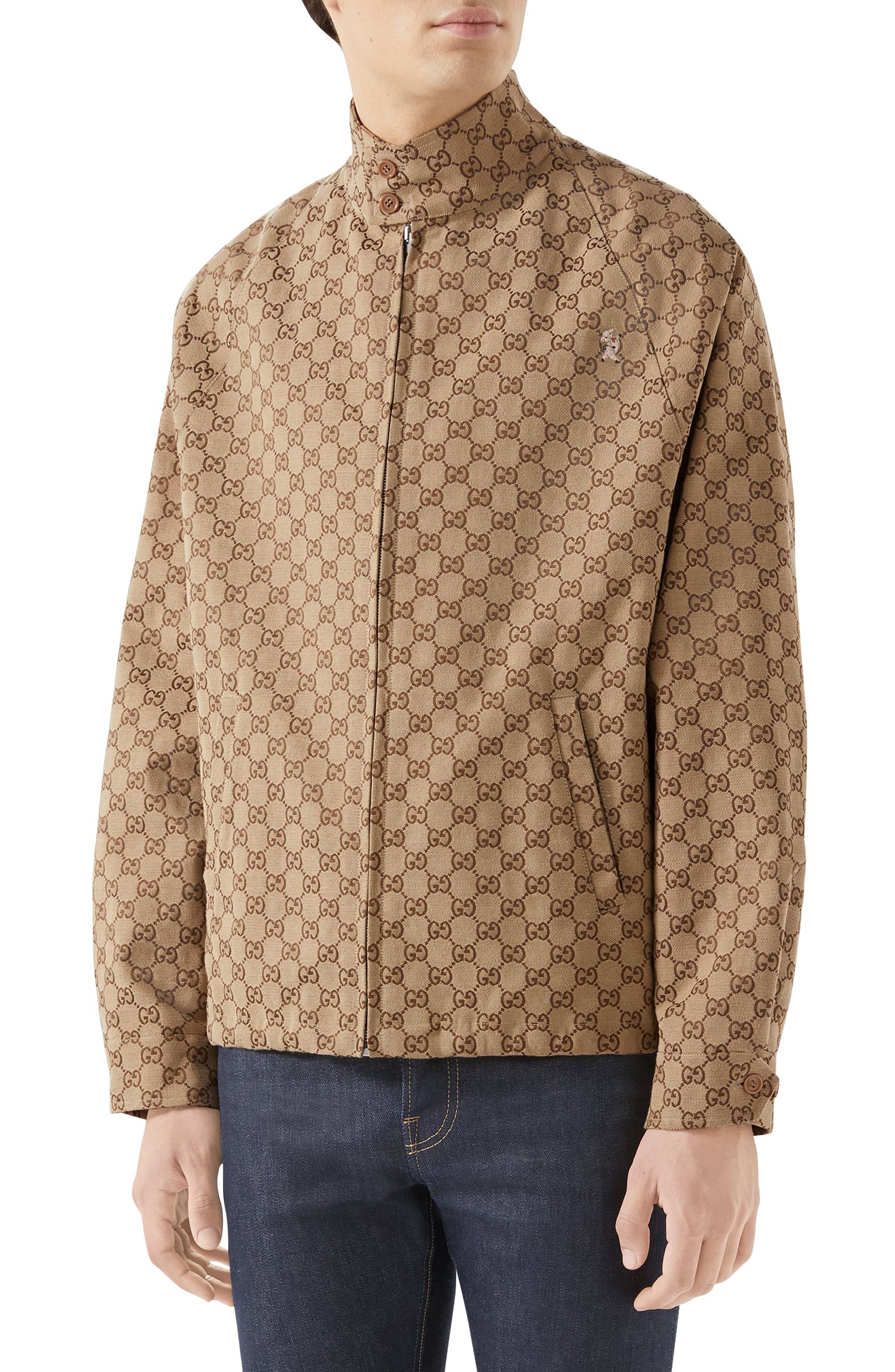 gucci jacket gg print