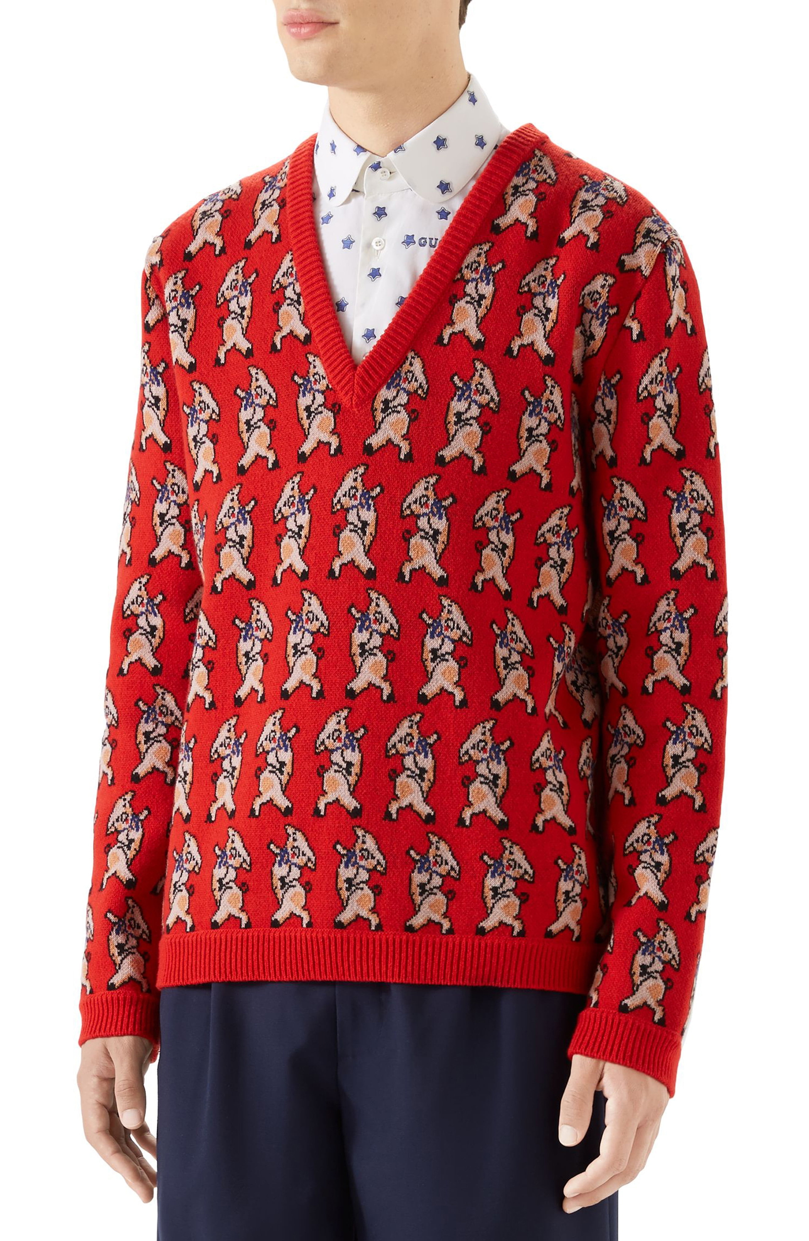 gucci sweater red