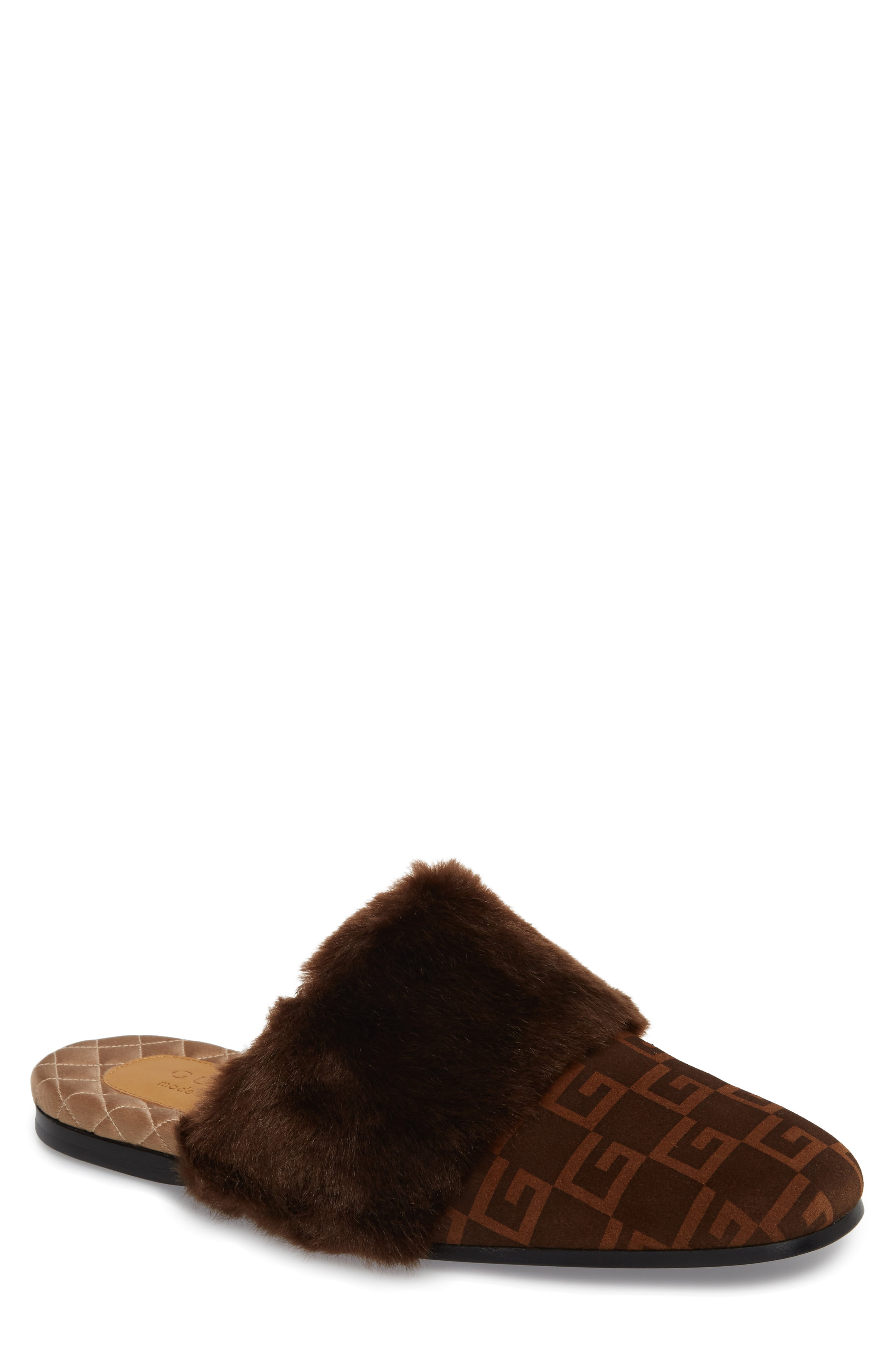 gucci slippers fur men