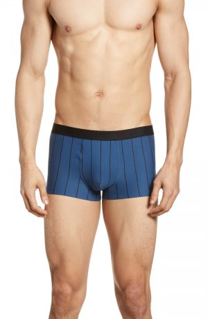 Men's Hanro Shadow Cotton Blend Trunks, Size Small - Blue Men's Hanro Shadow Cotton Blend Trunks, Size Small - Blue