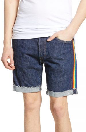 Men's Levi's 501 Pride Cutoff Denim Shorts, Size 28 - Blue Men's Levi's 501 Pride Cutoff Denim Shorts, Size 28 - Blue