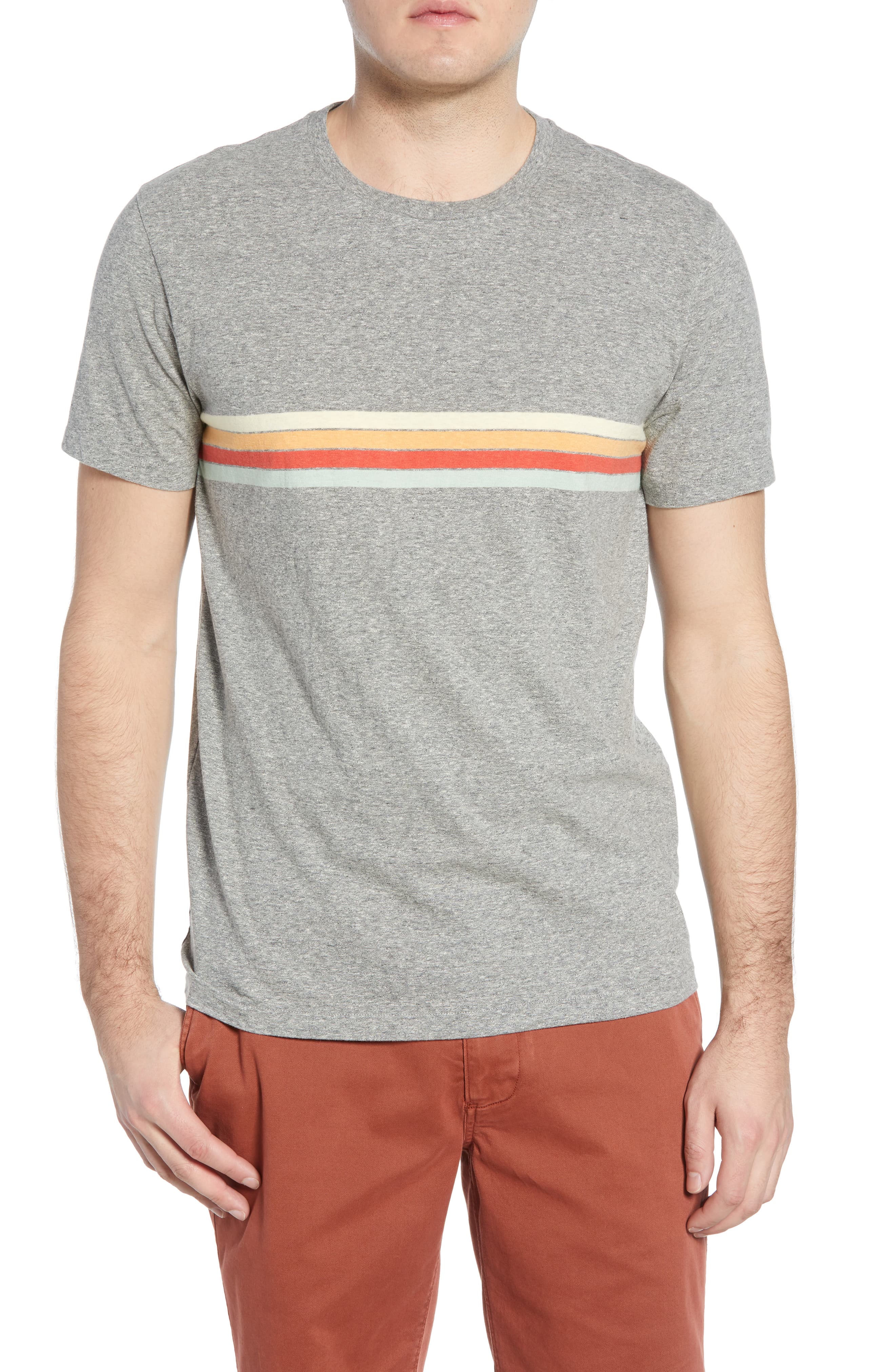Men’s Madewell Allday Regular Fit Placed Stripe T-Shirt | The Fashionisto