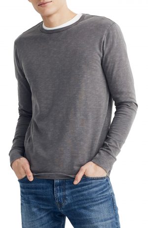 Men's Madewell Allday Slim Fit Garment Dyed T-Shirt, Size Medium - Grey Men's Madewell Allday Slim Fit Garment Dyed T-Shirt, Size Medium - Grey