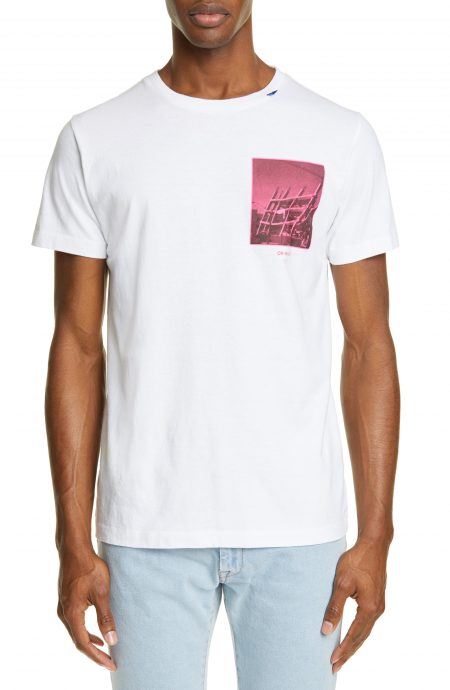 Off-White White Spray Blurred Logo Slim T-Shirt | The Fashionisto
