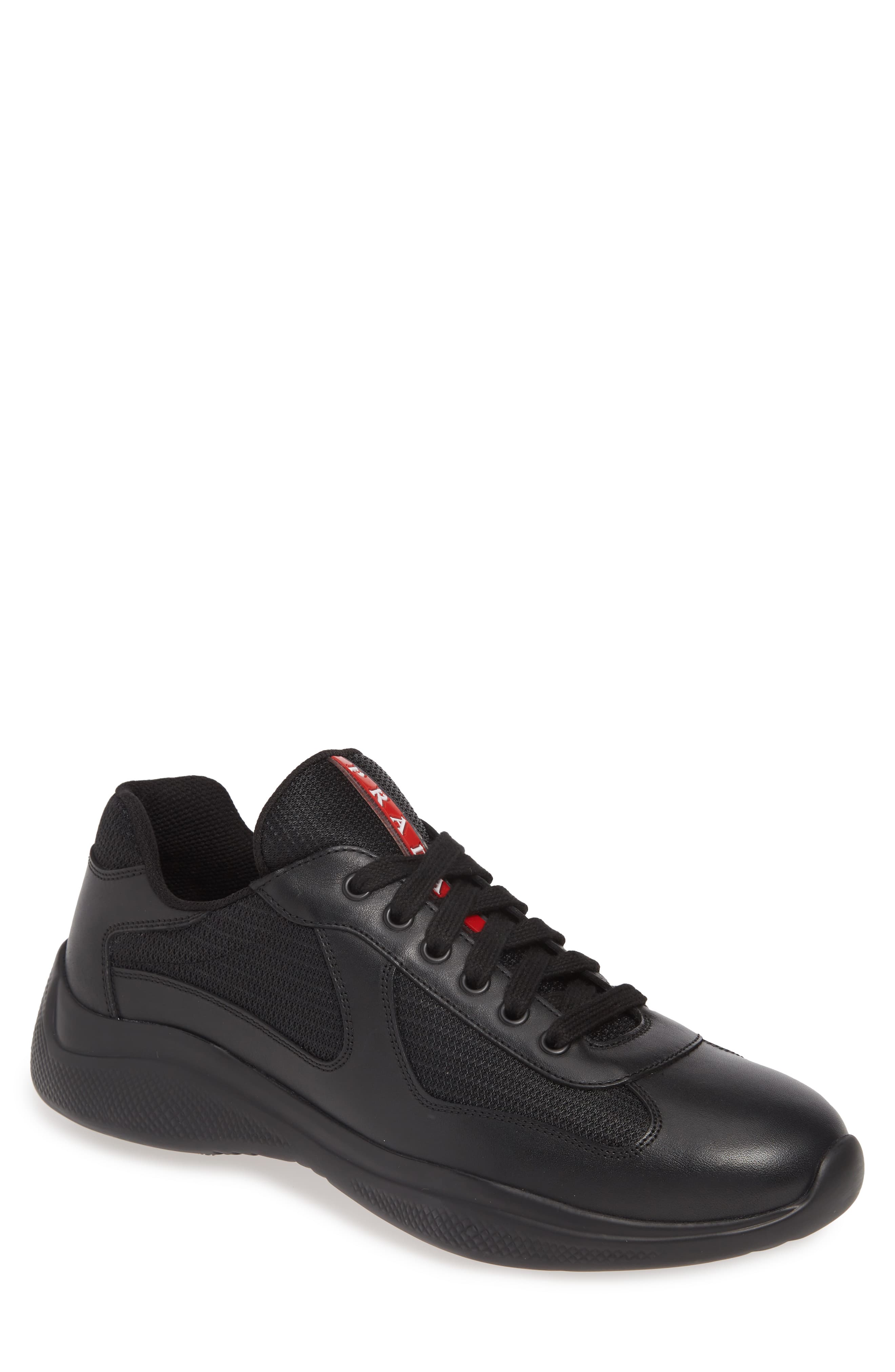 Men’s Prada Americas Cup Sneaker, Size 8.5US / 7.5UK – Black | The ...