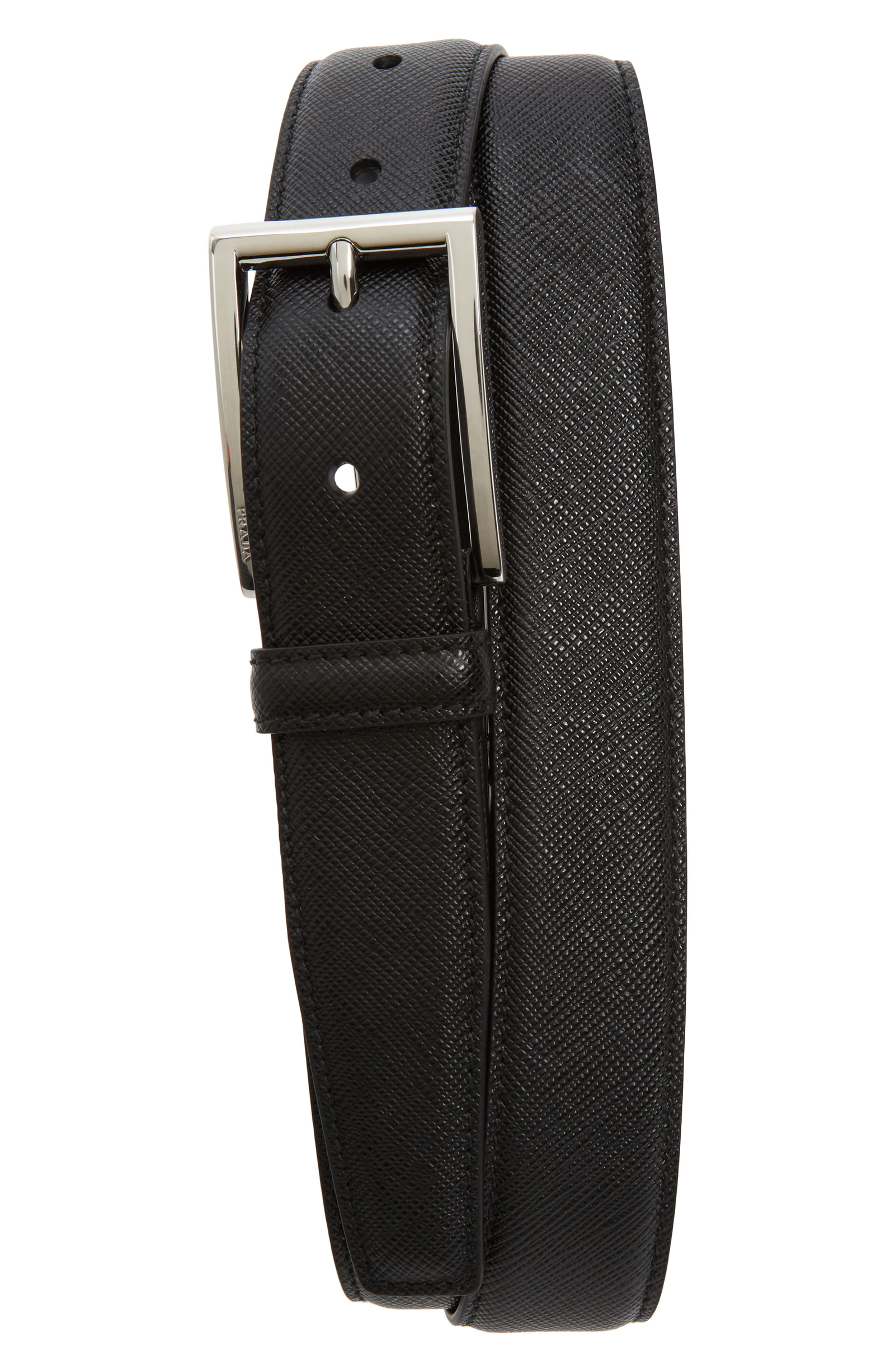 saffiano leather belt